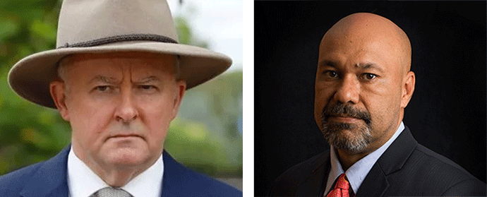 Anthony Albanese and Joe Morrison